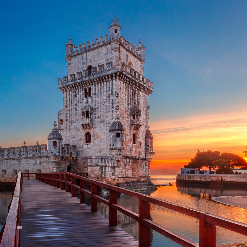 Tower on the water in Lisbon