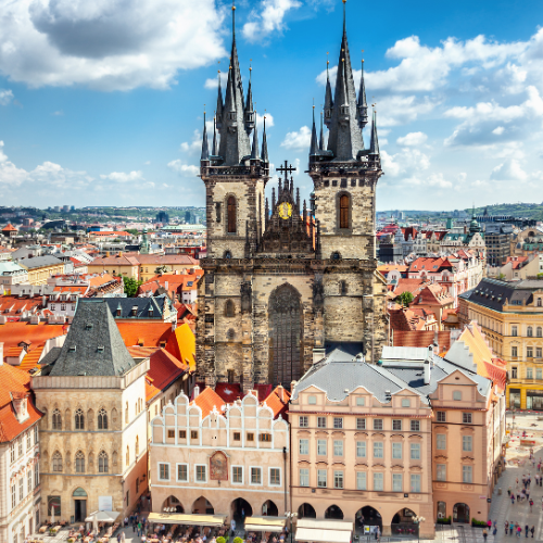 View of Old Town Square in Prague