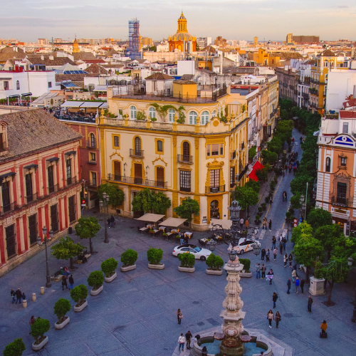 View of streets in Seville