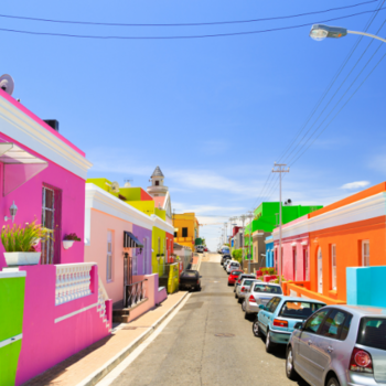 Colorful street in Cape Town