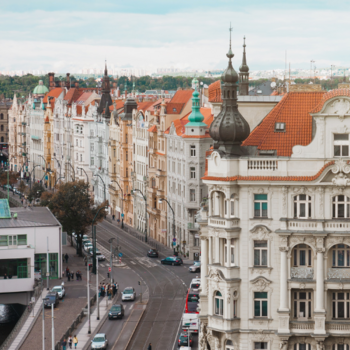 View of street in Prague