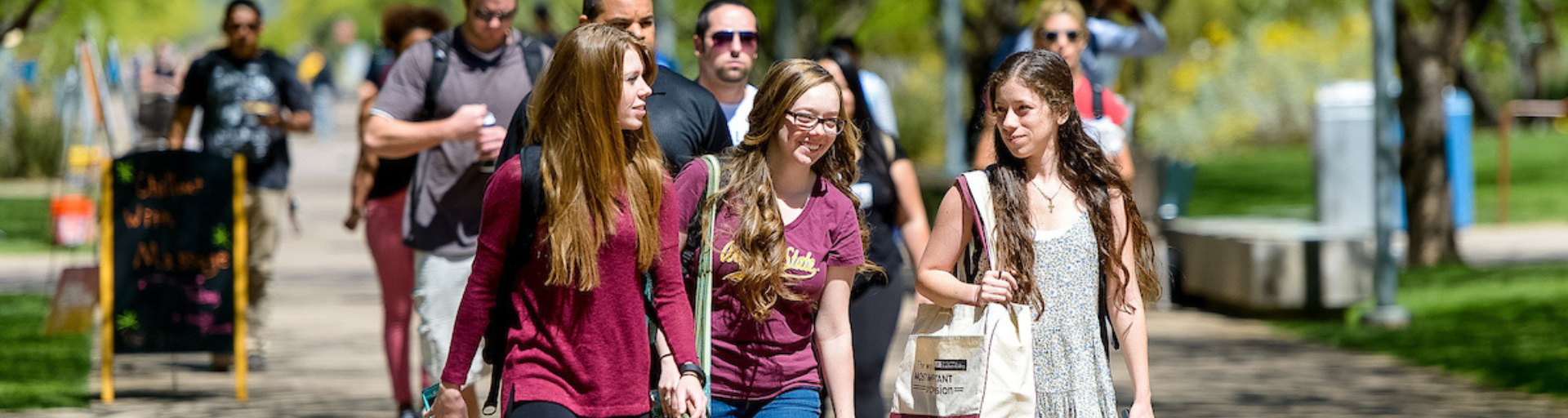 students talking