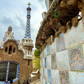 Colorful walls and building in Barcelona