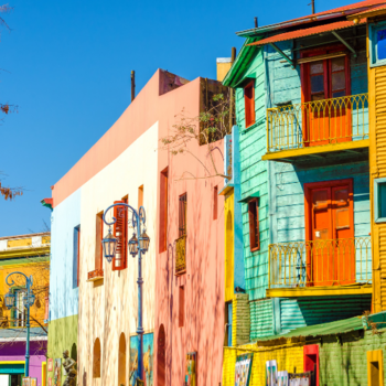 Colorful buildings in Buenos Aires, Argentina