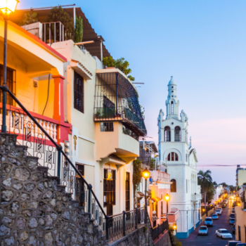 View of street in Santiago